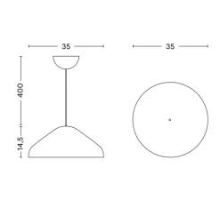 Suspension, Pao 350, noir, Ø35cm, H14,5cm - HAY