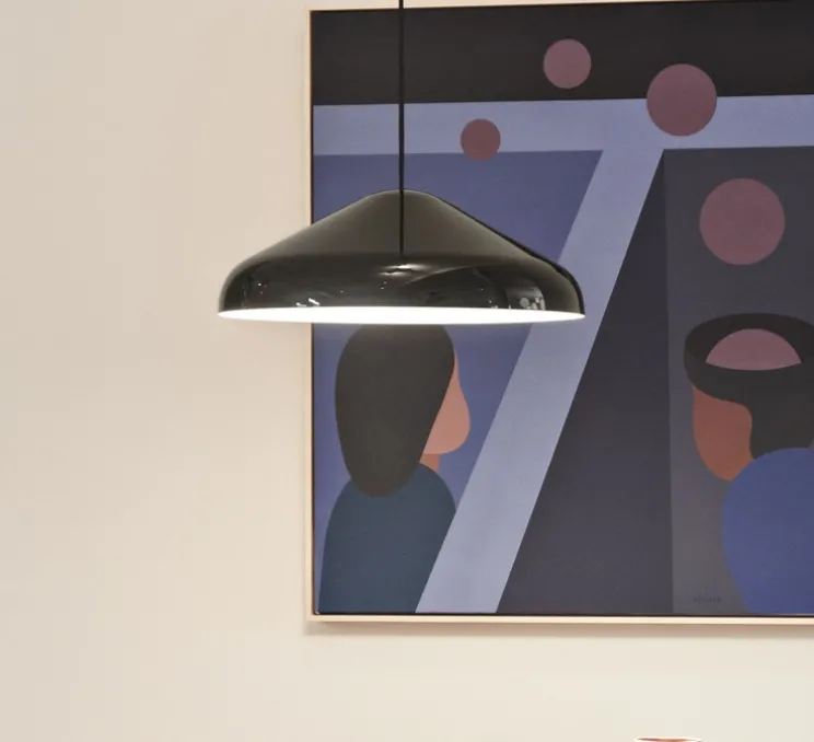 Suspension, Pao Steel 470, noir soft, Ø47cm, H16,25cm - HAY