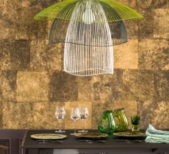 Suspension, Papillon L, Bleu, vert, blanc, Ø100cm, H65cm - Forestier