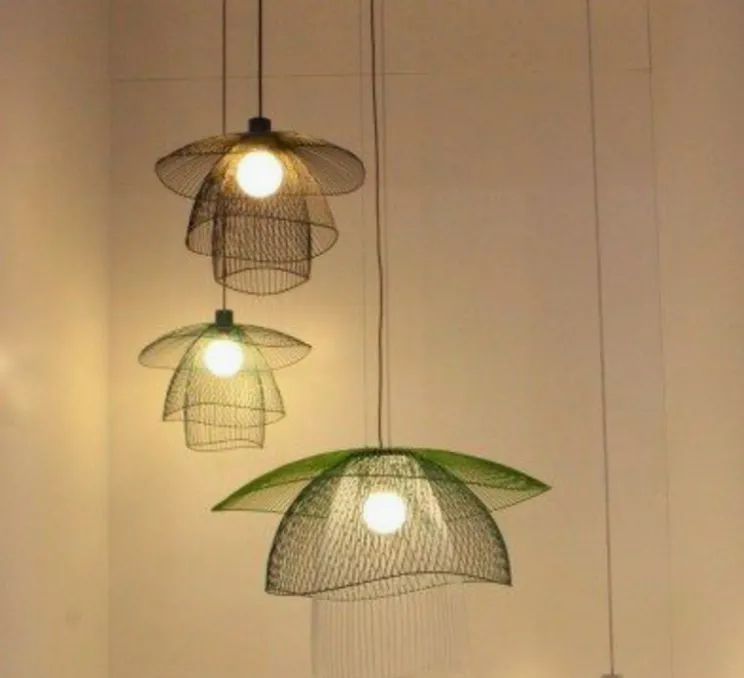 Suspension, Papillon L, Bleu, vert, blanc, Ø100cm, H65cm - Forestier