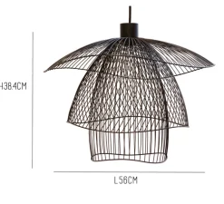 Suspension, Papillon S, noir, Ø56cm, H38,4cm - Forestier