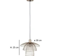 Suspension, Papillon XS, champagne, Ø30cm, H25cm - Forestier