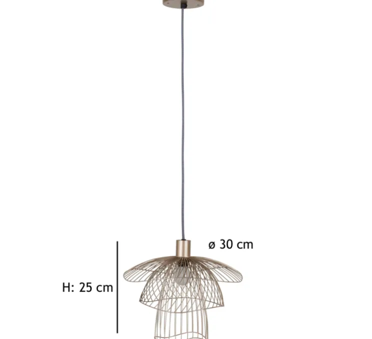 Suspension, Papillon XS, champagne, Ø30cm, H25cm - Forestier