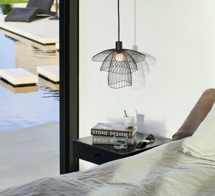 Suspension, Papillon XS, noir, Ø30cm, H25cm - Forestier