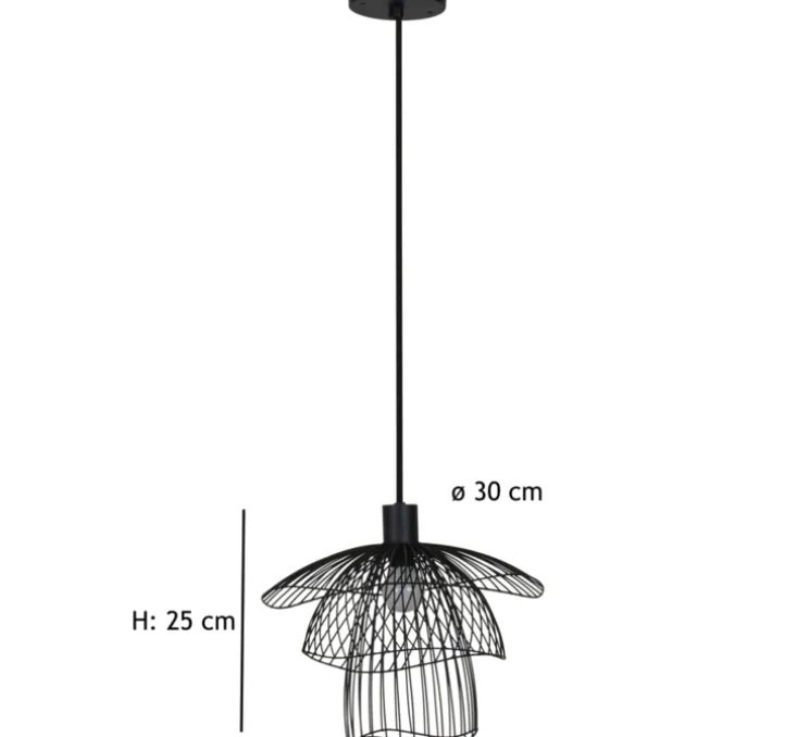Suspension, Papillon XS, noir, Ø30cm, H25cm - Forestier