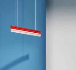 Suspension*Atelier Areti Suspension, Parallel Tubes, , LED, 2700K, lm, L90cm, H76cm - blanc, rouge, rose