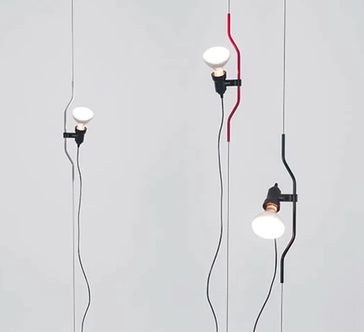 Suspension, Parentesi, rouge, Ø11cm, H400cm - Flos