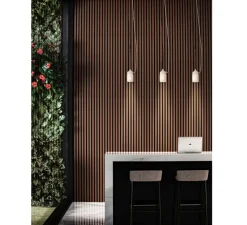 Suspension, Paros Alabaster, blanc, Ø10cm, H19cm - Alma light