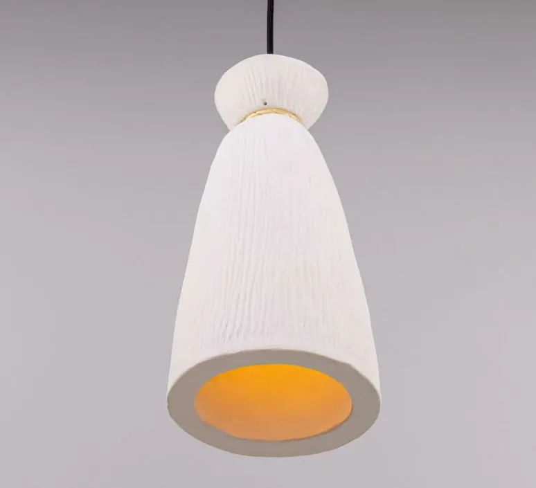 Suspension*Mullan Lighting Suspension, Parva, , IP44, Ø14cm, H30cm - blanc, laiton satiné
