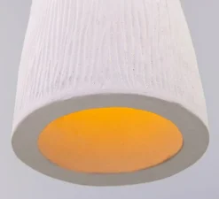 Suspension*Mullan Lighting Suspension, Parva, , IP44, Ø14cm, H30cm - blanc, laiton satiné