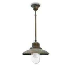 Suspension*Moretti Luce Suspension, Patio 1356, cuivre, IP44, Ø30cm, H67cm - cuivre, verre transparent