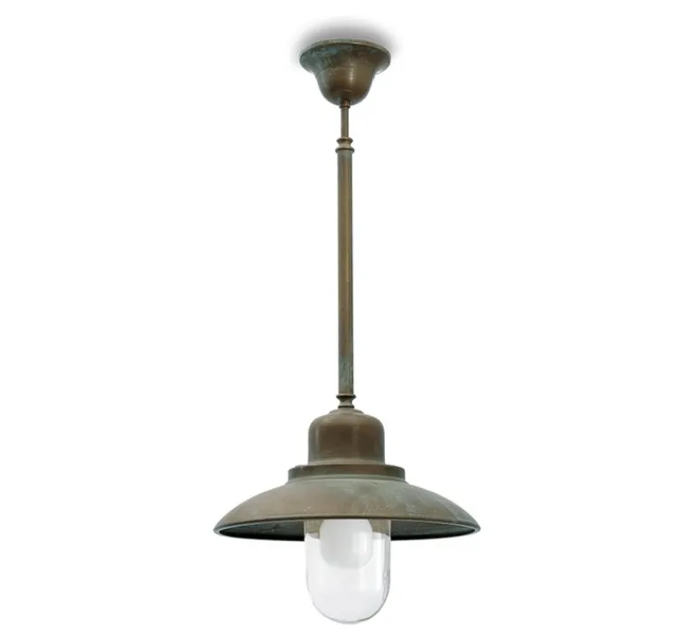 Suspension*Moretti Luce Suspension, Patio 1356, cuivre, IP44, Ø30cm, H67cm - cuivre, verre transparent