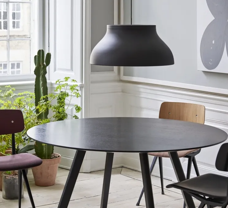 Suspension, PC Pendant L, noir, Ø60cm, H28cm - HAY