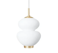 Suspension*Lyfa Suspension, Peanut 175, , Ø17,5cm, H29cm - blanc, or