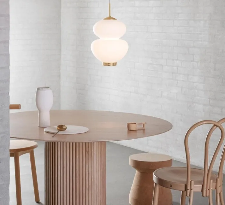 Suspension*Lyfa Suspension, Peanut 250, , Ø25cm, H42cm - blanc, or