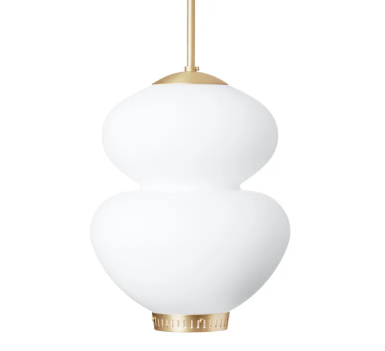 Suspension*Lyfa Suspension, Peanut 250, , Ø25cm, H42cm - blanc, or