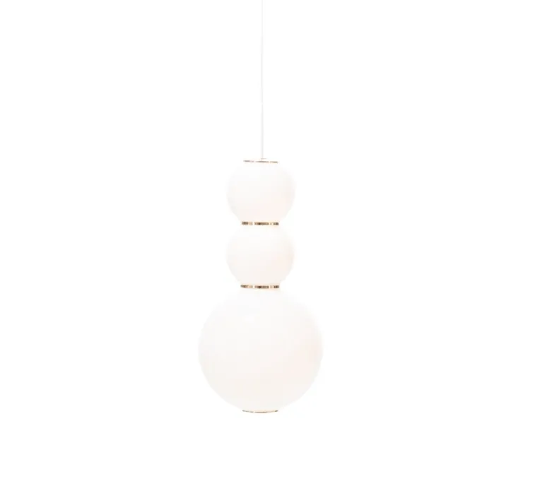 Suspension*Formagenda Suspension, Pearls , D , LED, 1180 lm, 2700 K, Ø18cm, H36cm - blanc, or