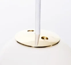 Suspension*Formagenda Suspension, Pearls , D , LED, 1180 lm, 2700 K, Ø18cm, H36cm - blanc, or