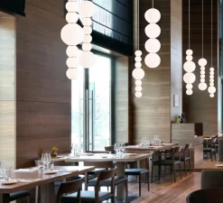 Suspension, PEARLS DOUBLE G, 1200 lm, 2700 K, chrome, LED, Ø18cm, H67cm - FORMAGENDA