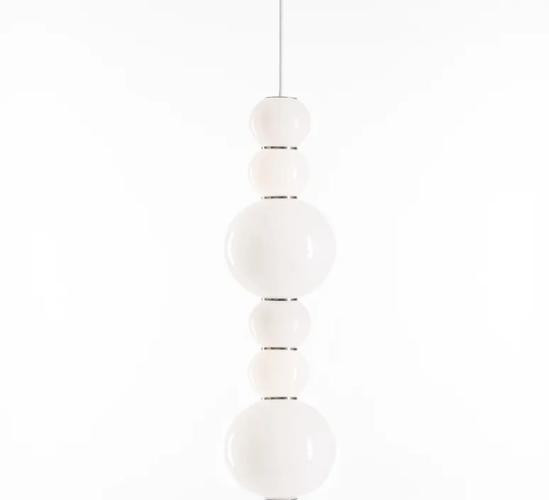 Suspension*Formagenda Suspension, PEARLS DOUBLE D, 1200 lm, 2700 K, , LED, Ø18cm, H67cm - chrome