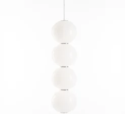 Suspension*Formagenda Suspension, PEARLS DOUBLE E, 1200 lm, 2700 K, , LED, Ø18cm, H67cm - chrome