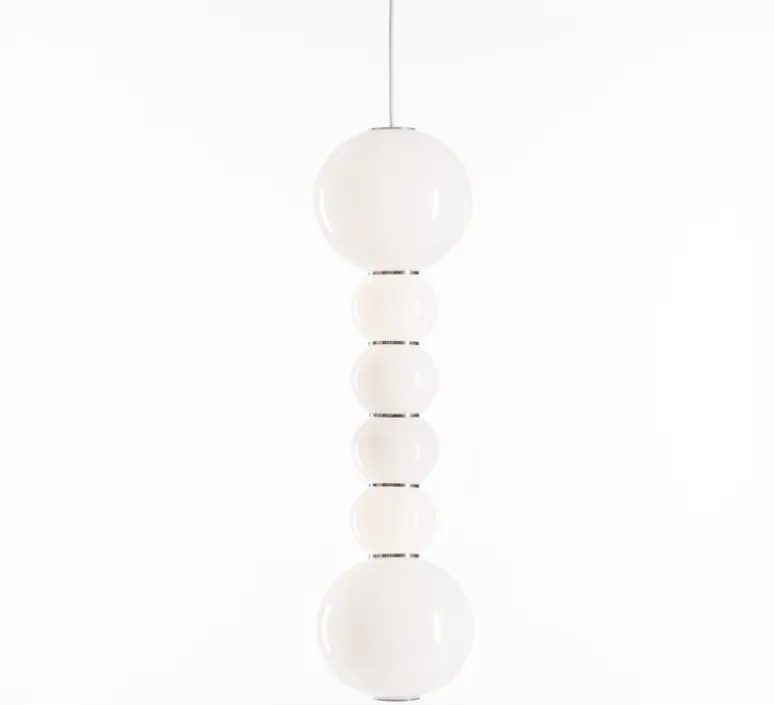Suspension*Formagenda Suspension, PEARLS DOUBLE F, 1200 lm, 2700 K,, LED, Ø18cm, H67cm - chrome