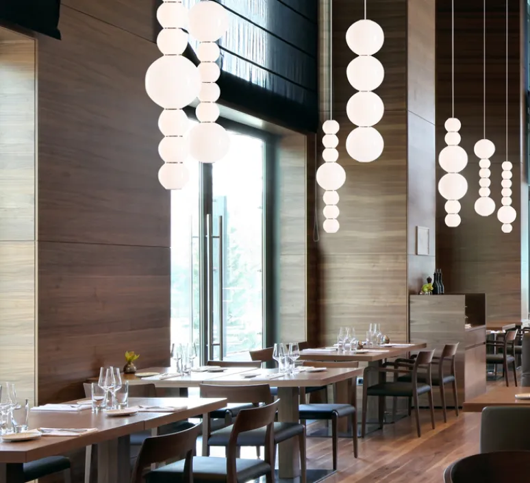 Suspension*Formagenda Suspension, PEARLS DOUBLE F, 1200 lm, 2700 K,, LED, Ø18cm, H67cm - chrome