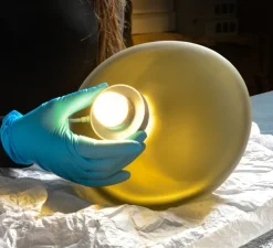 Suspension, Pebble A Citrine / C Slate , bleu, bronze, LED dimmable, 2700K, 1750lm, L21cm, H30,5cm - A-N-D