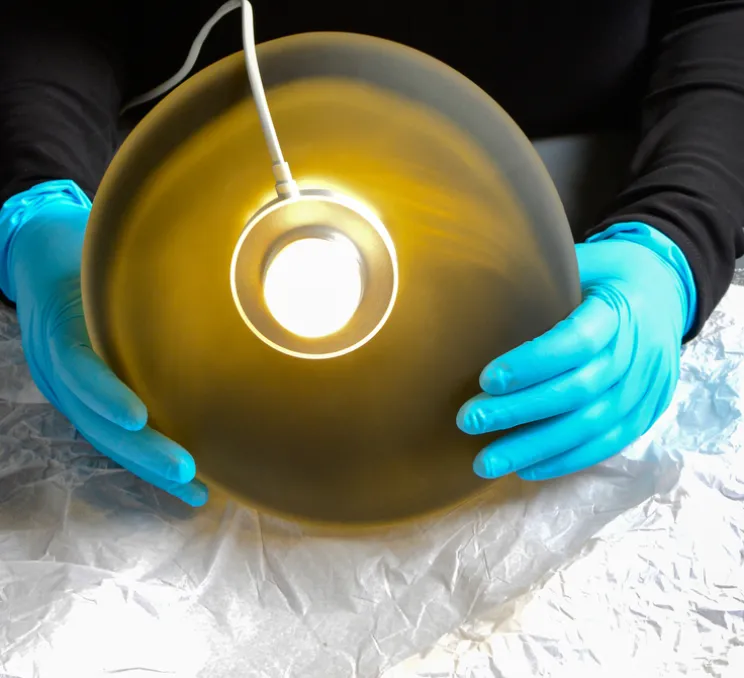 Suspension, Pebble A Citrine / C Slate , bleu, bronze, LED dimmable, 2700K, 1750lm, L21cm, H30,5cm - A-N-D