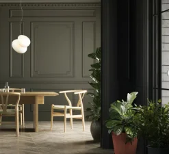 Suspension, Pebble A Perle / C Perle, blanc, LED dimmable, 2700K, 1750lm, L21cm, H30,5cm - A-N-D