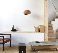 Suspension, Pebble S, terracotta, L27cm, H18cm - Ay Illuminate