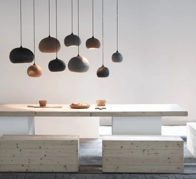 Suspension, Pebble S, terracotta, L27cm, H18cm - Ay Illuminate