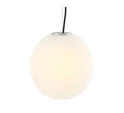 Suspension*Nordic Tales Suspension, Pepo, câble noir, , Ø25cm, H26cm - blanc, câble noir