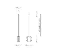 Suspension*DesignHeure Suspension, Petit Moon, , Ø35cm, H13cm - rose