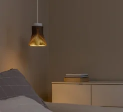 Suspension*Secto Design Suspension, Petite 4600, noyer, LED, 2800K, 480lm, Ø20cm, H23cm - marron