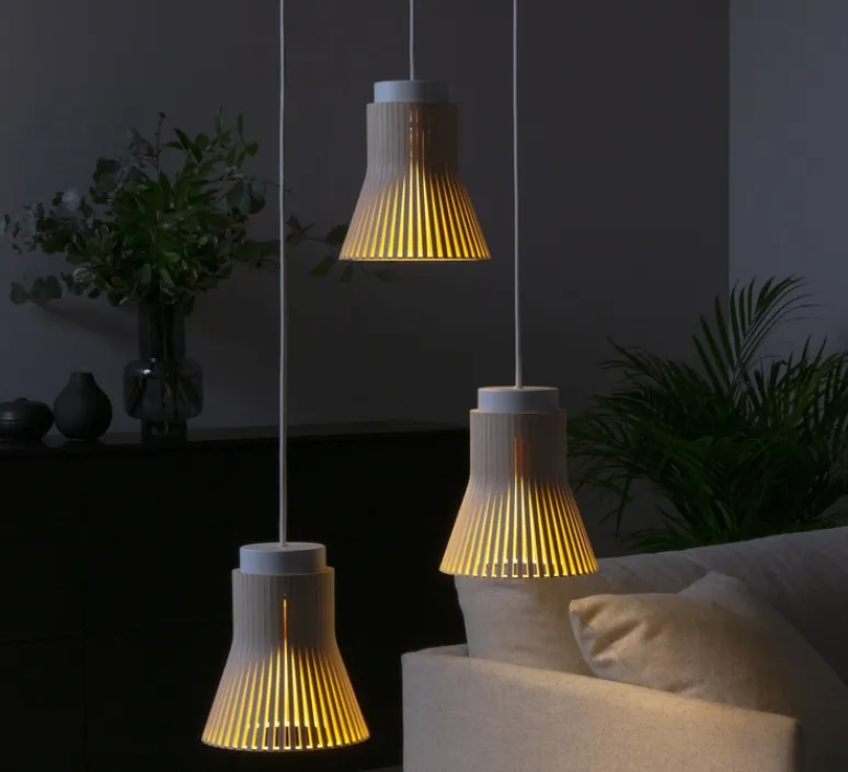 Suspension*Secto Design Suspension, Petite 4600, noyer, LED, 2800K, 480lm, Ø20cm, H23cm - marron