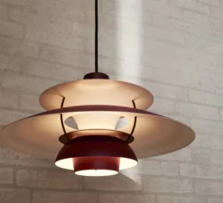 Suspension*Louis Poulsen Suspension, PH 5, , Ø50cm, H26,7cm- bordeaux monochrome