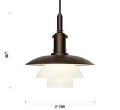 Suspension*Louis Poulsen Suspension, PH 3/3, , Ø28,5cm, H30,7cm - laiton antique