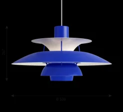 Suspension, PH 5, Monochrome bleu, Ø50cm, H26,7cm - Louis Poulsen