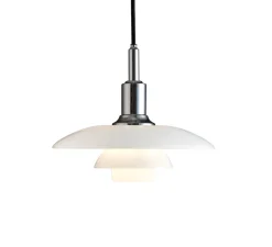 Suspension, PH 3/2 Suspension, blanc, chrome, LED, Ø29cm, H24,2cm - Louis Poulsen