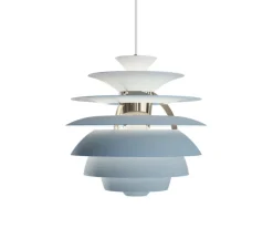 Suspension*Louis Poulsen Suspension, PH Snowball, , Ø40cm, H39cm - bleu, chrome