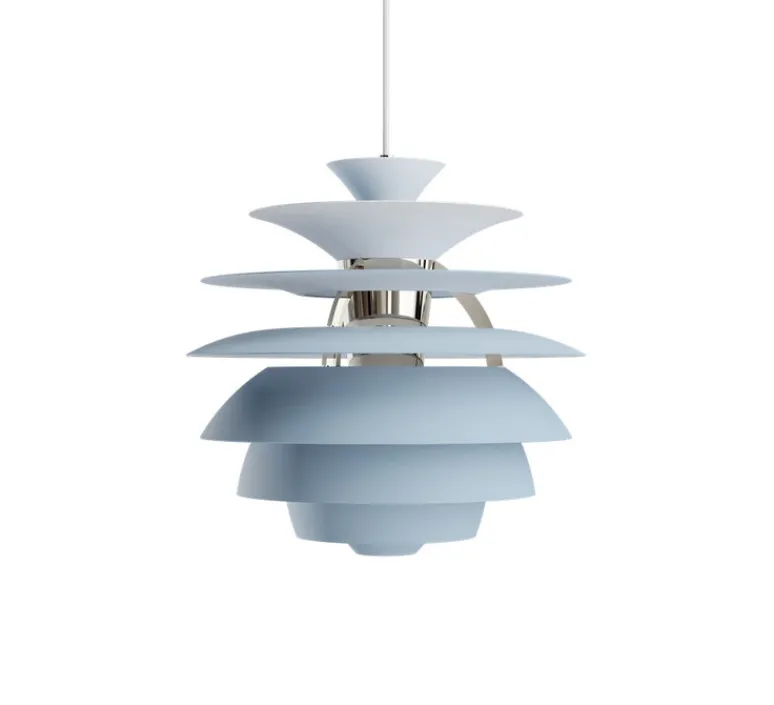 Suspension*Louis Poulsen Suspension, PH Snowball, , Ø40cm, H39cm - bleu, chrome