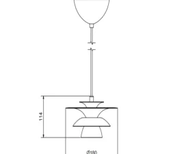 Suspension, Picasso, blanc, Ø18cm, H11cm - Belid