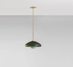 Suspension, Pillow Large, Gris dépoli, bleu céladon, Ø33,5cm, H17cm - SkLO Studio