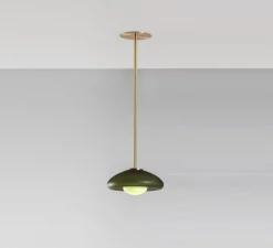 Suspension*SkLO Studio Suspension, Pillow Small, , Ø23cm, H11,5cm - Gris dépoli, bleu céladon