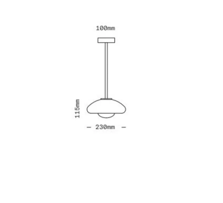 Suspension*SkLO Studio Suspension, Pillow Small, , Ø23cm, H11,5cm - Gris dépoli, bleu céladon