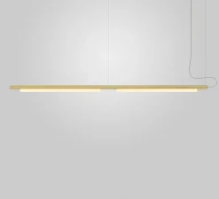Suspension*A-N-D Suspension, Pipeline 125.2, , LED, 2700K, 1500lm, L246cm, H7,5cm - variable 0-10V, laiton
