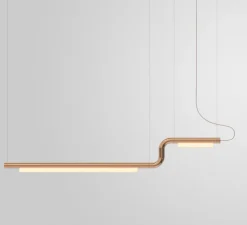 Suspension, Pipeline CM2 Dali, cuivre, LED, 2700K, 880lm, L183cm, H29cm - A-N-D