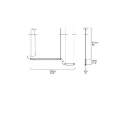 Suspension, Pipeline CM2 Dali, cuivre, LED, 2700K, 880lm, L183cm, H29cm - A-N-D