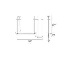 Suspension*A-N-D Suspension, Pipeline CM2, laiton avec embouts laiton, LED, 3000K, ELV, L183cm, H29cm - laiton et embouts laiton